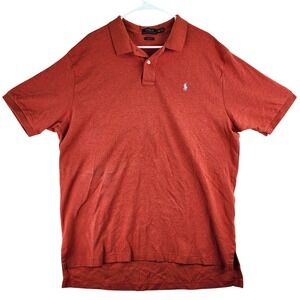 Polo Ralph Lauren Classic Fit Polo Shirt Mens XXL Burnt Orange Heather Preppy